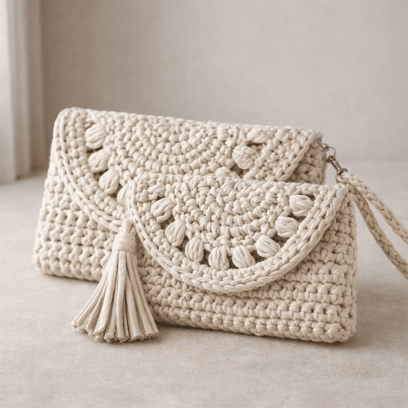 Exclusive crochet clutch